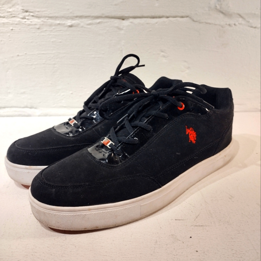 Polo Ralph Lauren Black Suede Shoes Men's Size 12